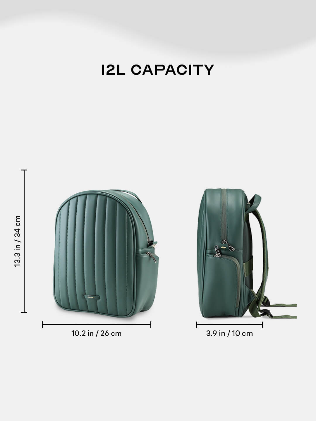 Conchita Quilted Backpack for Women & Girls Green