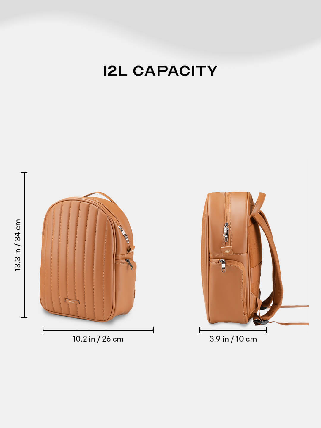 Conchita Quilted Backpack for Women & Girls Brown