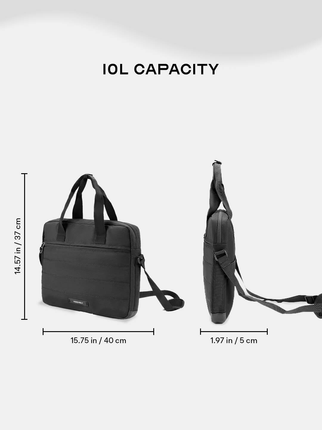 Float Laptop Messenger Bag Black