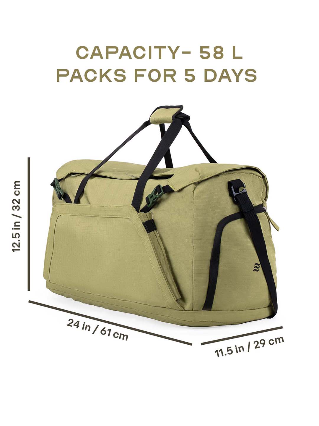 Buy Scape Duffle | Green | Duffle Bag For Trekking Or Casual Trips – Duffle Bags Online in India | Assembly