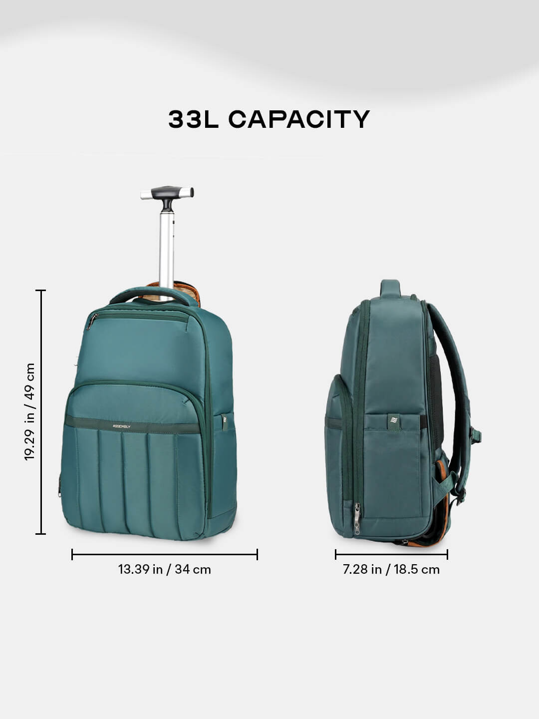 Rover Trolley Backpack | Green | Convertible Laptop Bag for Professionals | Buy Trolley Backpacks Online in India