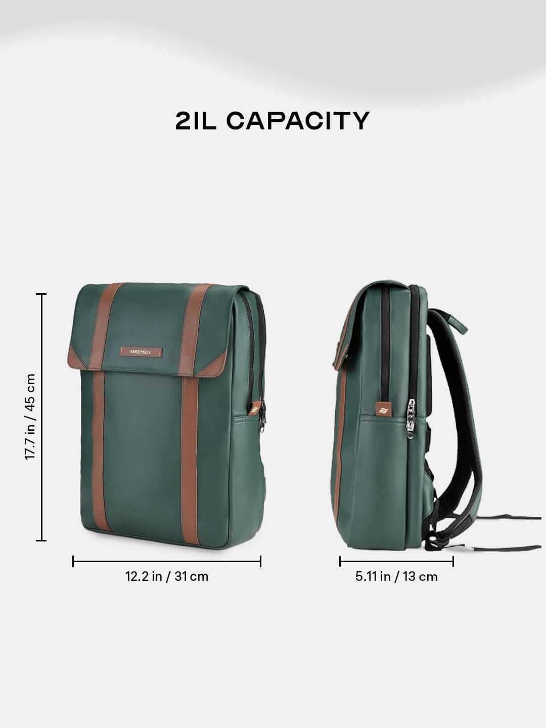 Vintage Travel Backpack Green