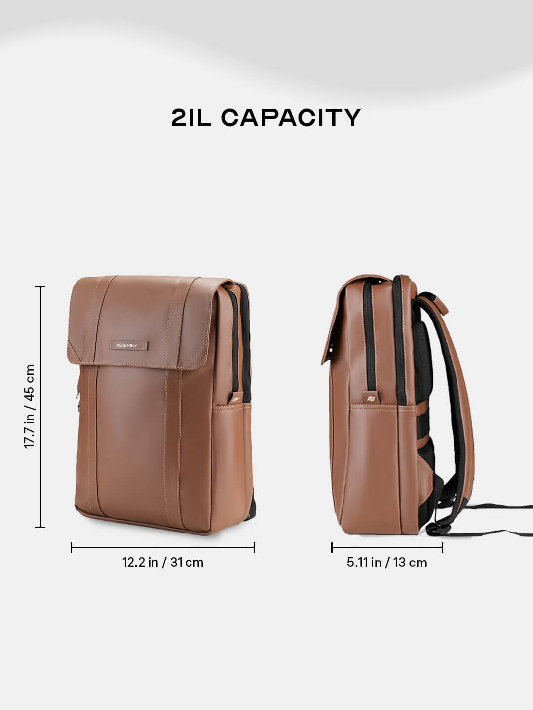 Vintage Travel Backpack Brown