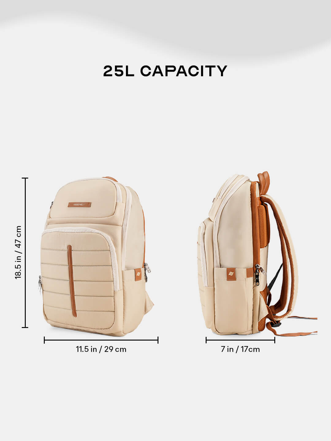 Odyssey Backpack | Beige | Everyday Laptop Backpack