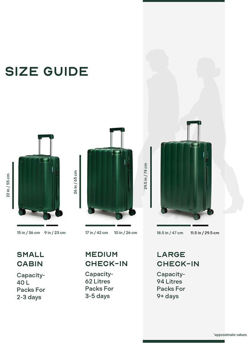 Iris | Green | Large Hard Luggage