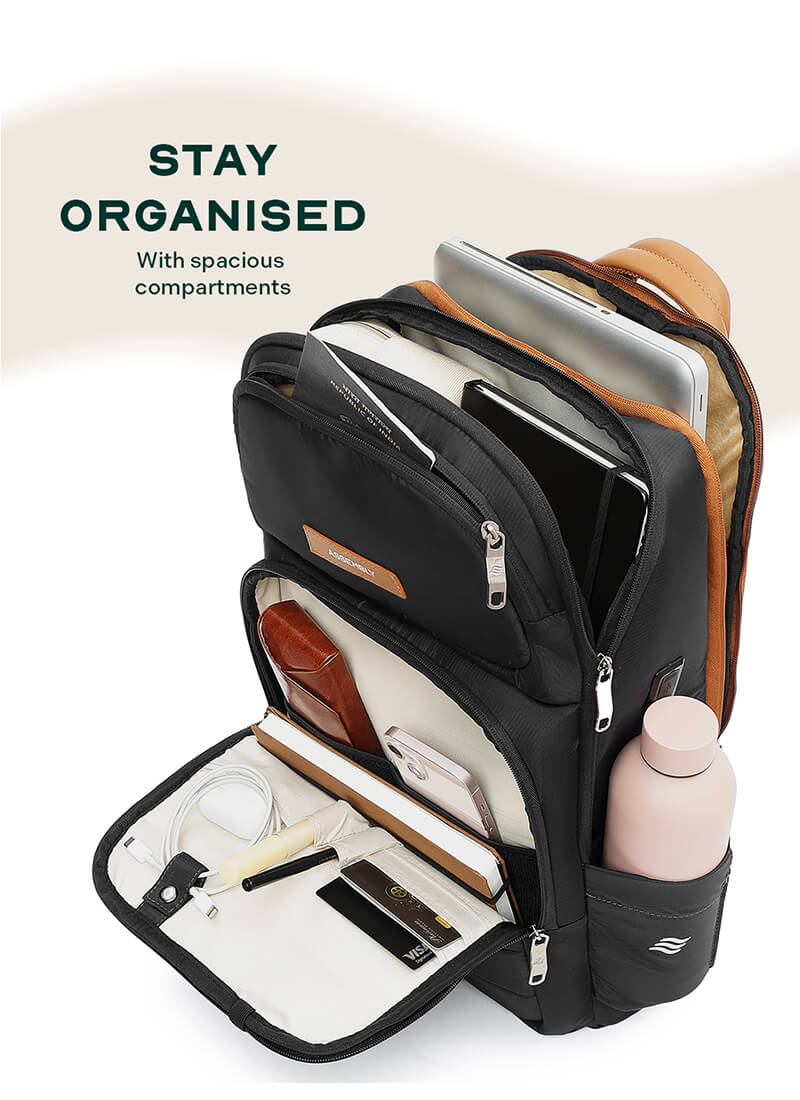 Odyssey Backpack | Black | Everyday Laptop Backpack