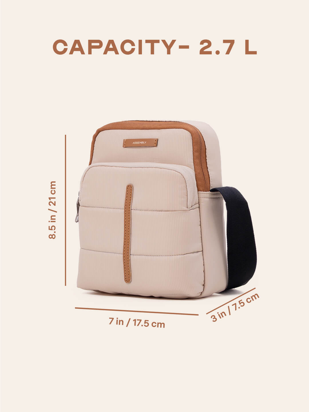 Assembly Unisex Gifting Travel Combo | Beige | Laptop Bag & Crossbody Bag