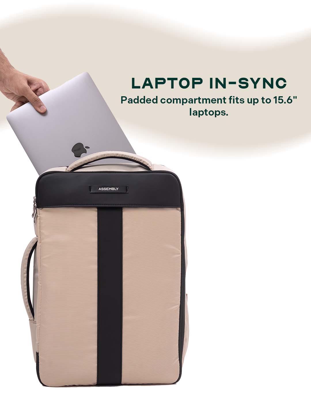 Noir Overnighter Backpack | Beige | Ultimate Travel Backpack for Professionals