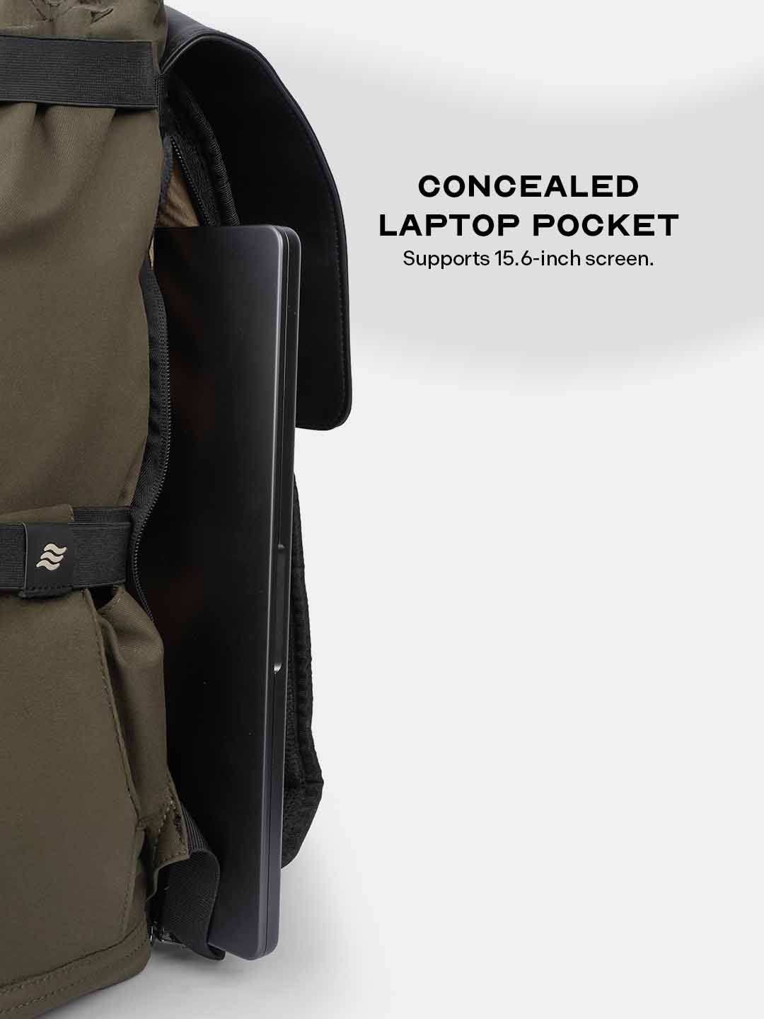 Buy Kairo Laptop Backpack Olive Green – Backpacks Online in India | Assembly