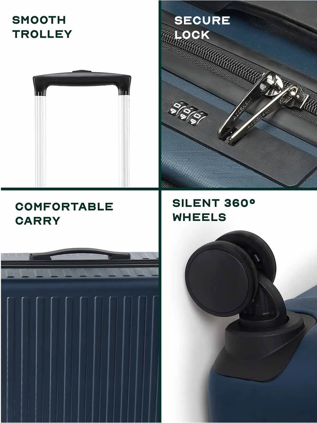 Stark Combo | Blue | Cabin+Medium Hard Luggage