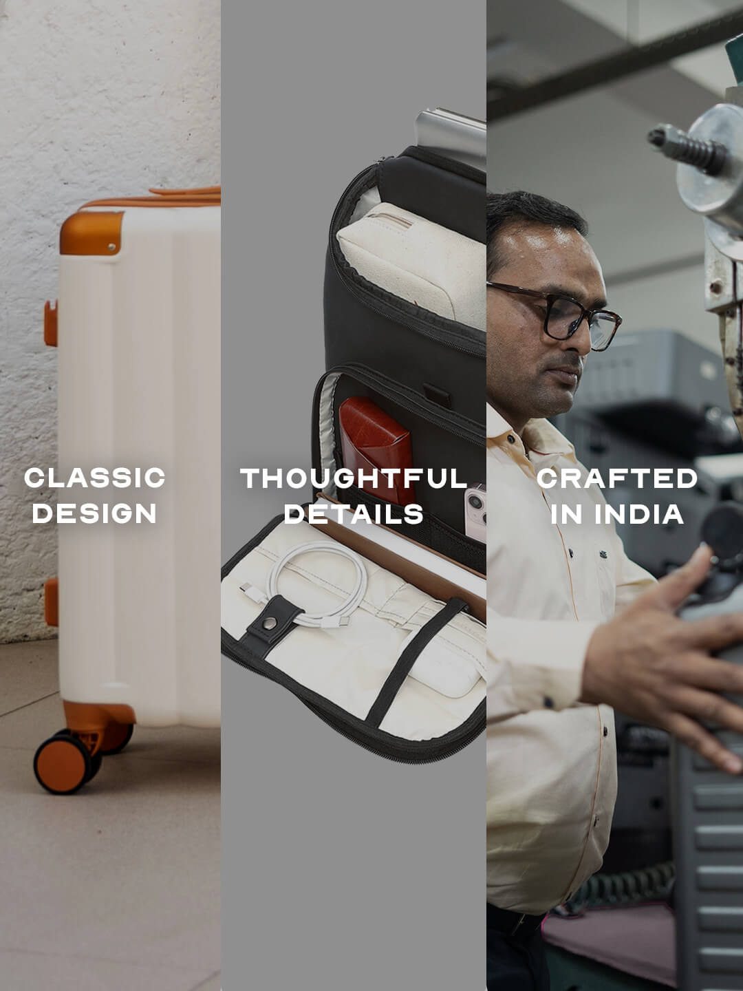 Odyssey Combo | Sand | Set of 3 Hard Luggage