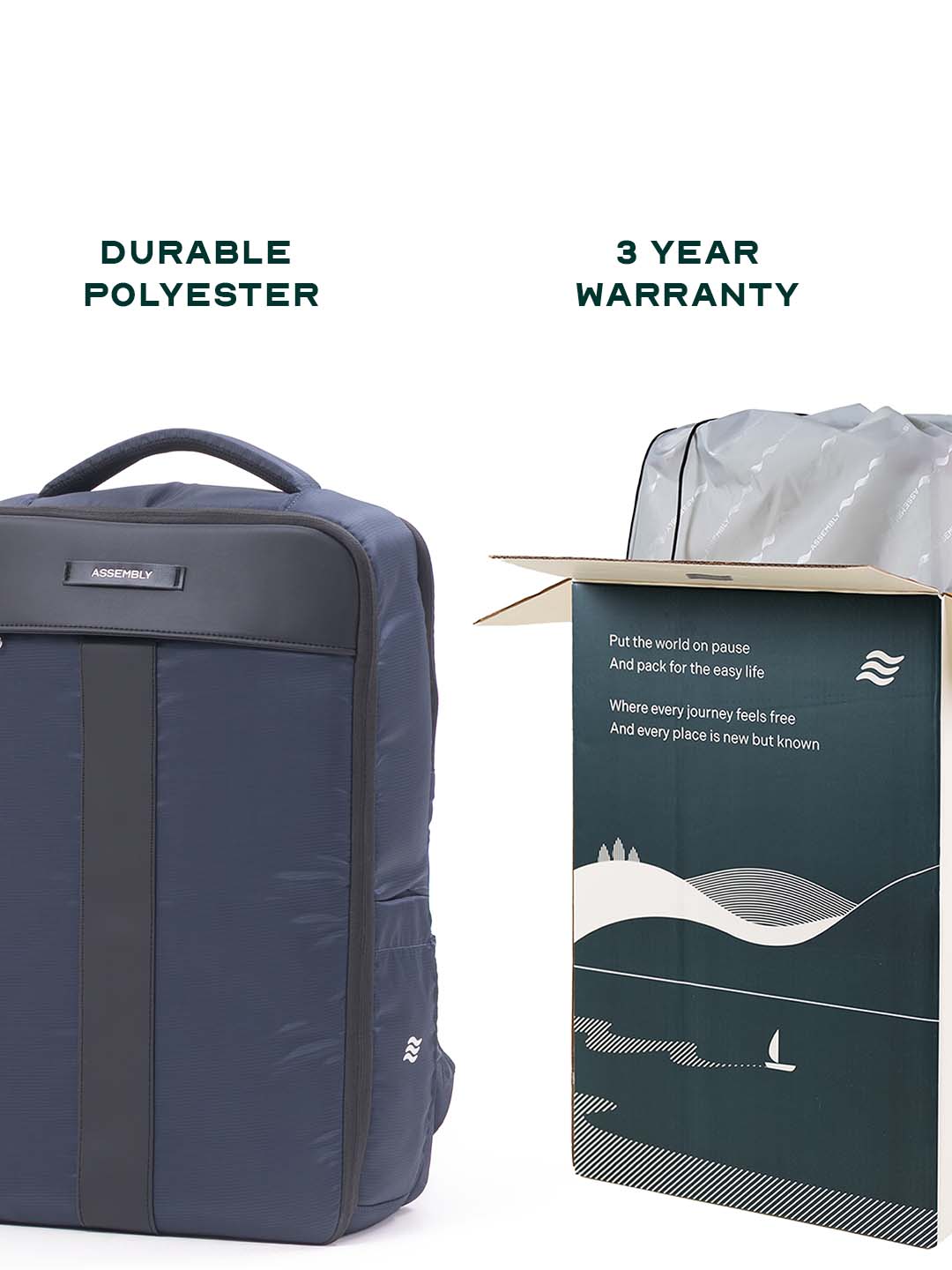 Noir Overnighter Backpack | Navy Blue | Ultimate Travel Backpack for Professionals