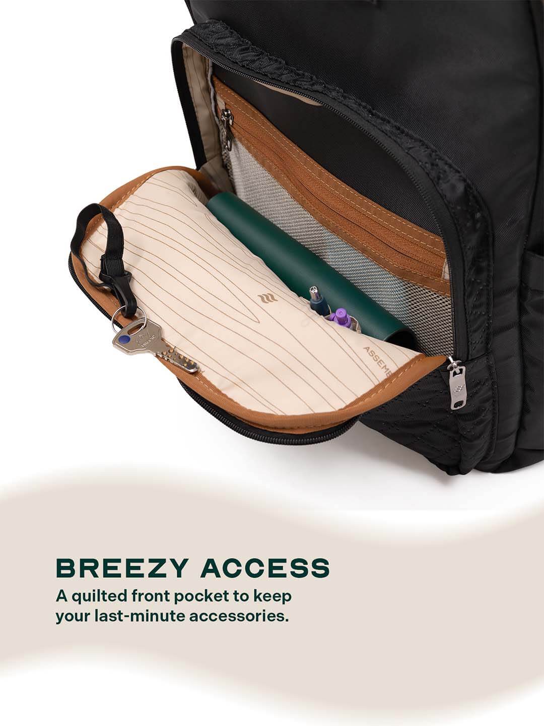 Pixel Laptop Backpack | Black | Everyday Travel Bag for Work & College