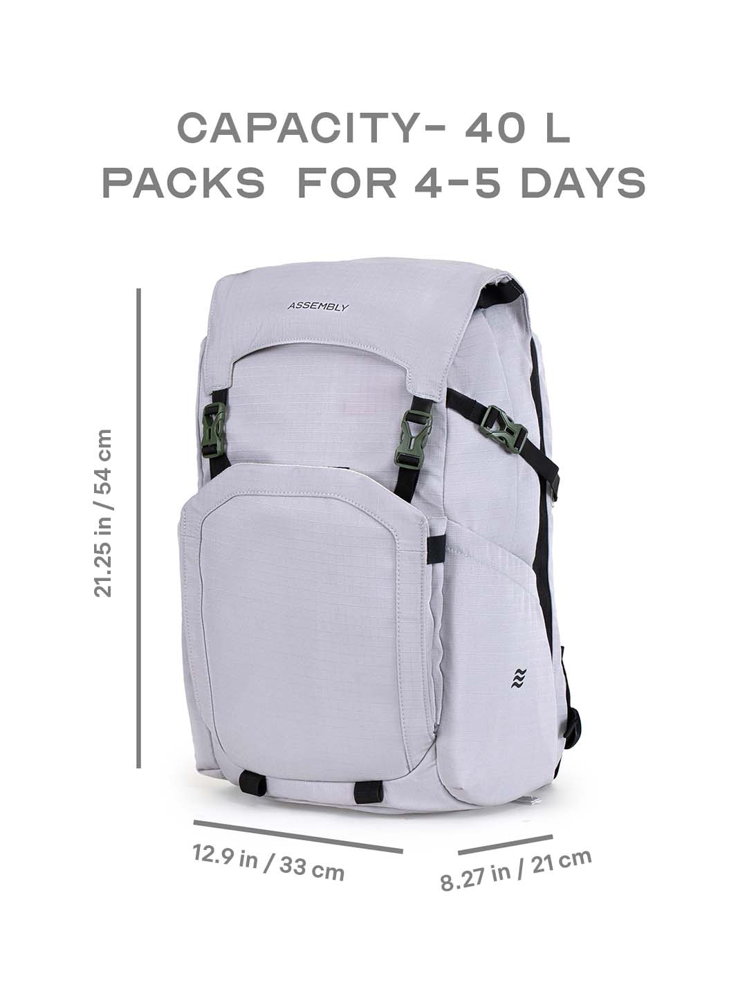 Buy Scape Backpack | Grey | For Mountain Trails Or Everyday Commutes – Backpacks Online in India | Assembly