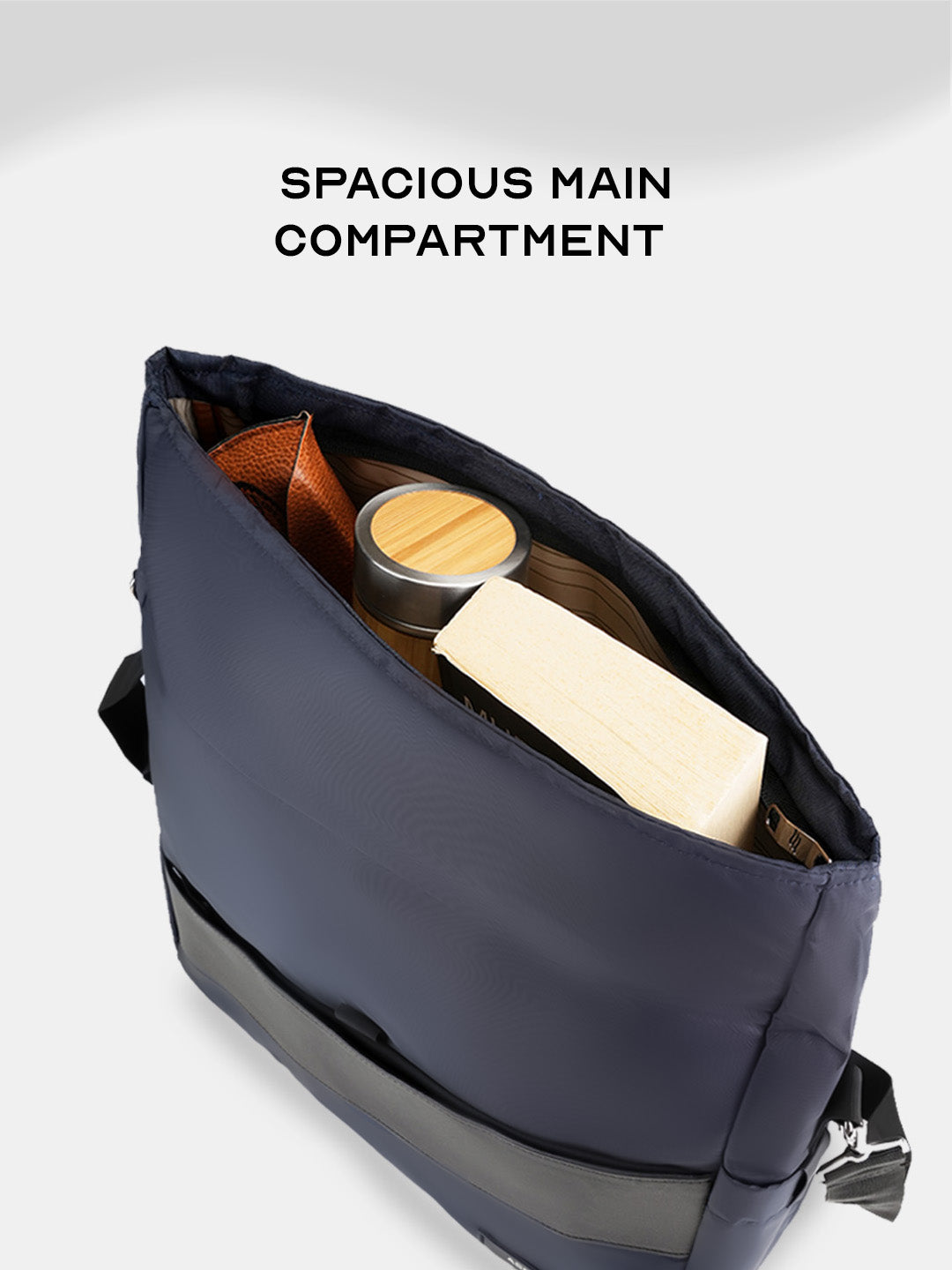 Oblique Messenger Bag | Navy Blue | Everyday 15.6" Laptop Bag