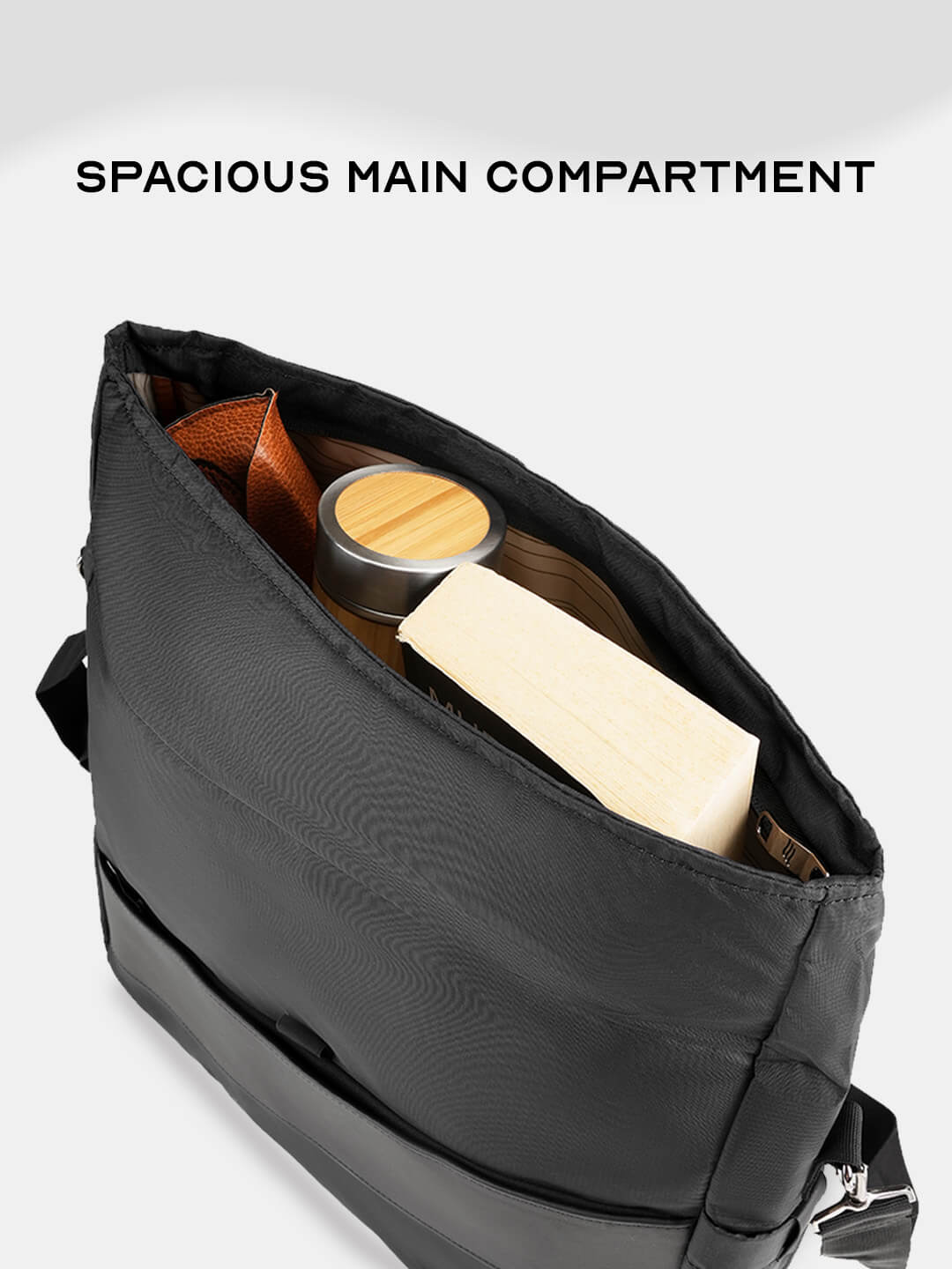 Oblique Messenger Bag | Black | Everyday 15.6" Laptop Bag