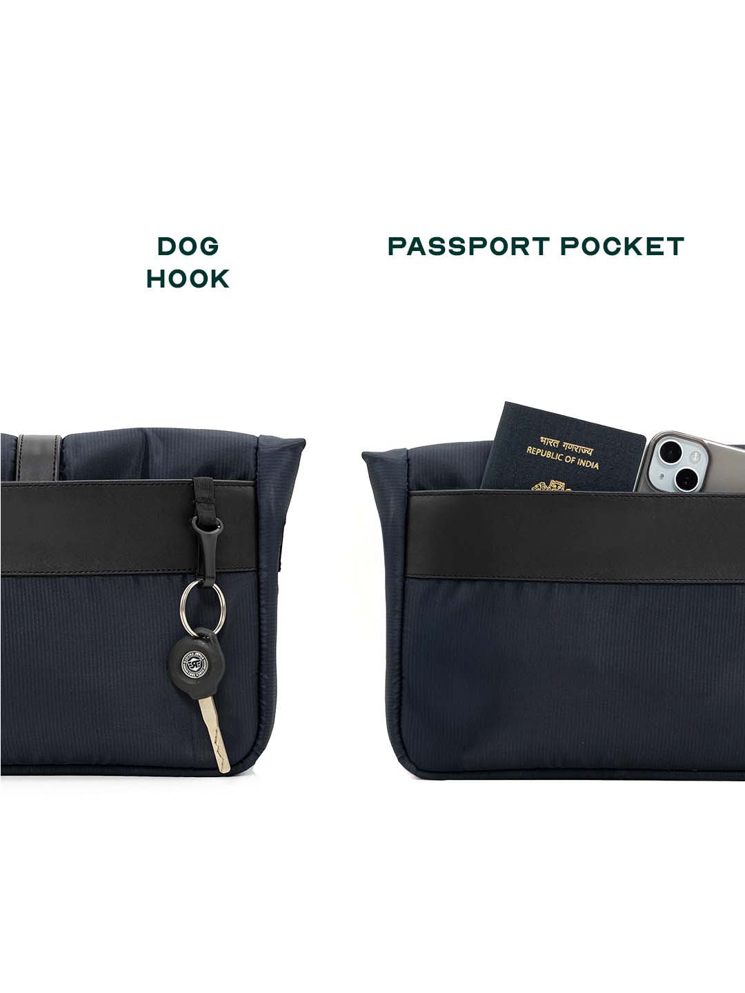 Oblique Crossbody Sling Bag | Navy Blue | Compact Everyday Carry