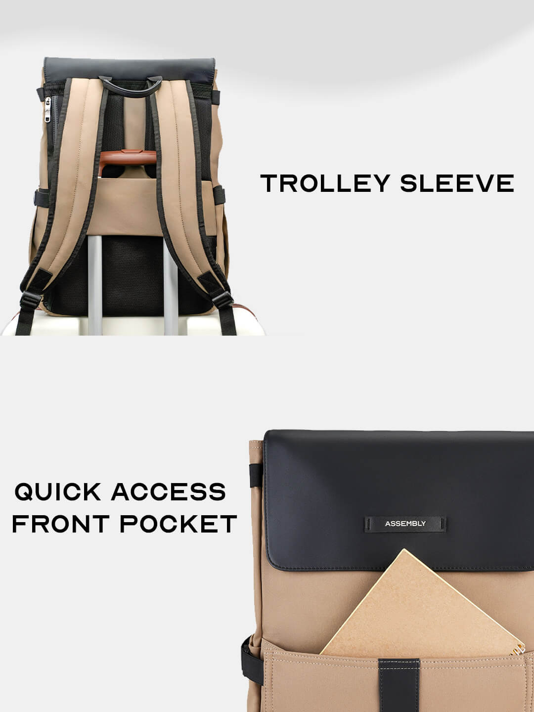 Kairo Laptop Backpack Beige