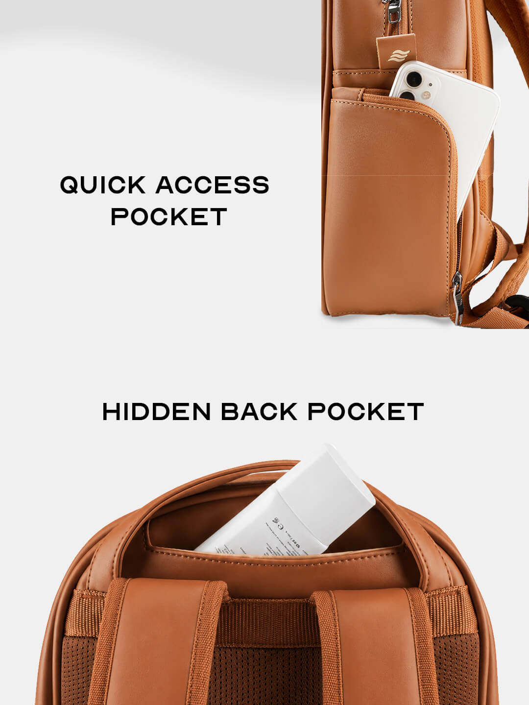 Conchita Quilted Backpack for Women & Girls Brown