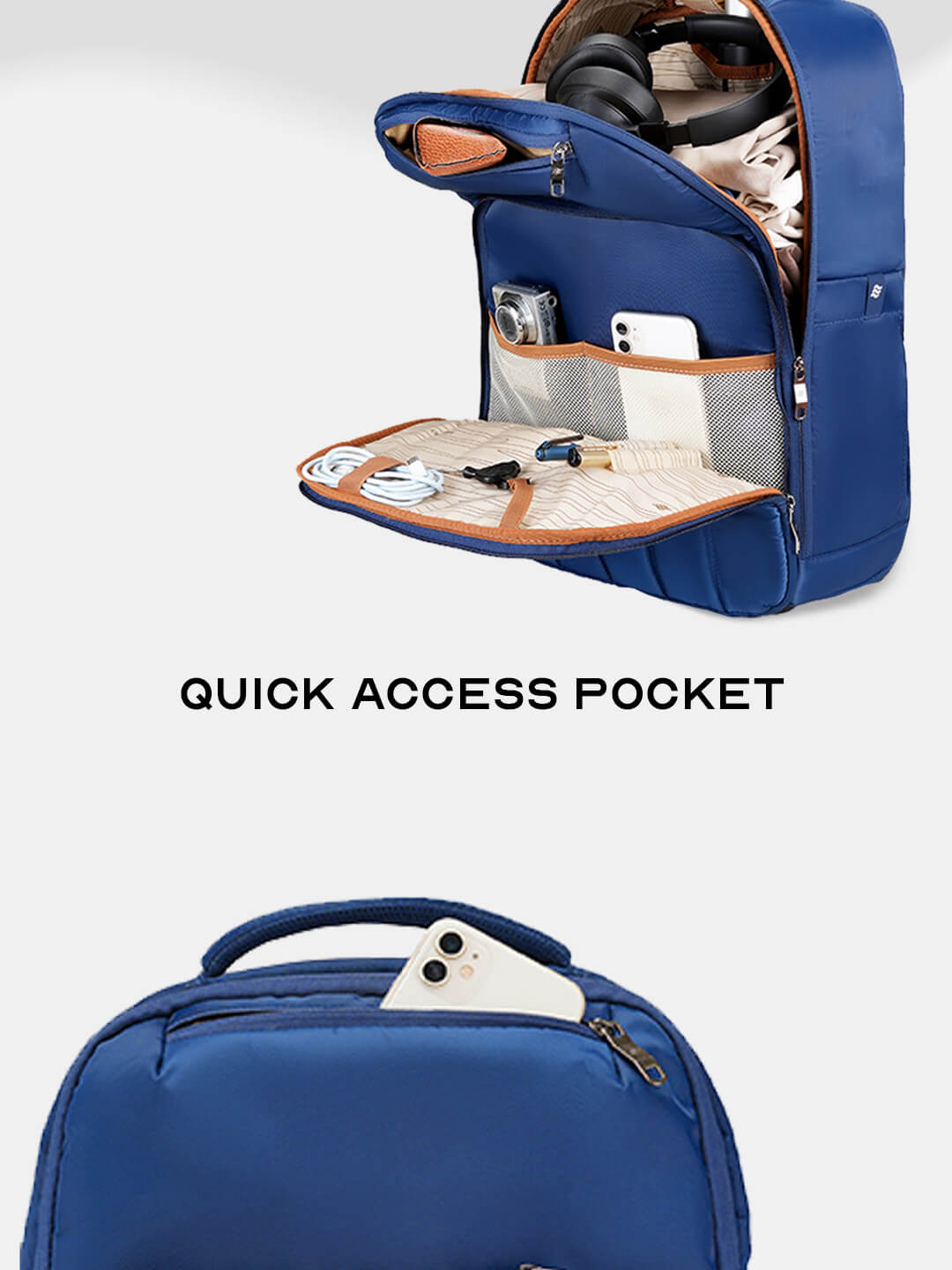 Rover Trolley Backpack | Blue | Convertible Laptop Bag for Professionals