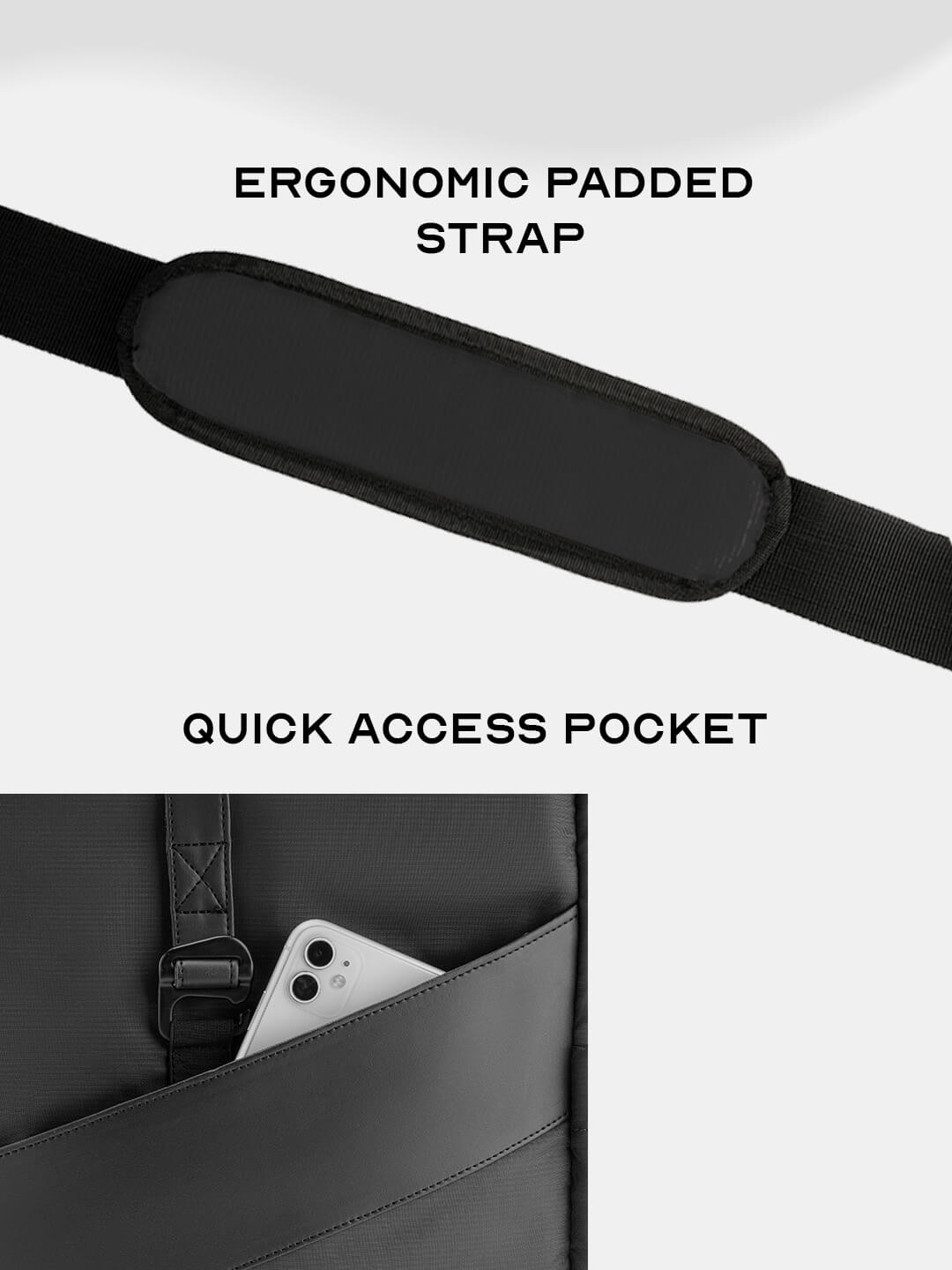 Oblique Messenger Bag | Black | Everyday 15.6" Laptop Bag
