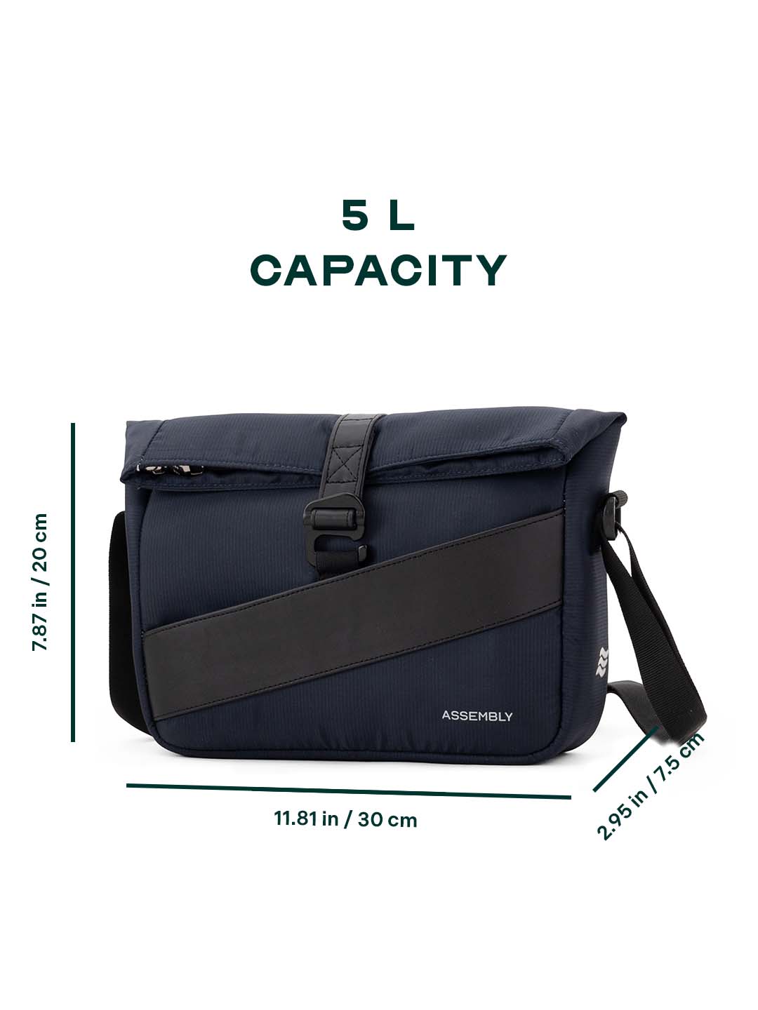Buy Oblique Crossbody Sling Bag | Navy Blue | Compact Everyday Carry – Messenger/Sling Bags Online in India | Assembly