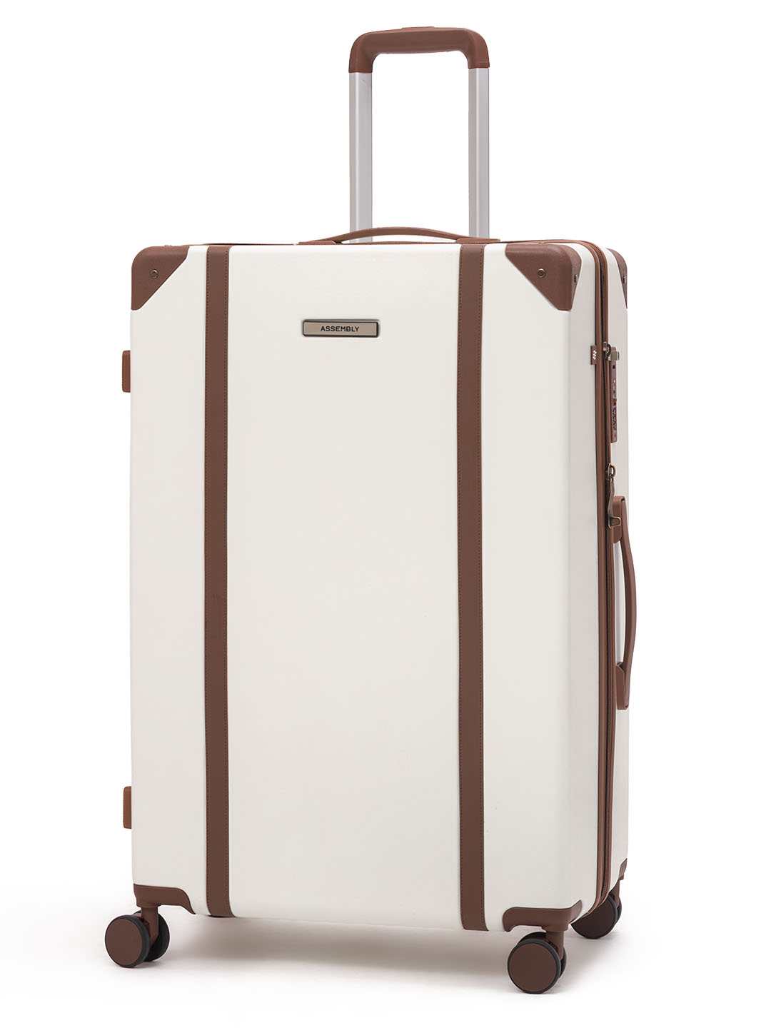 Vintage | Moon-White | Large Hard Luggage