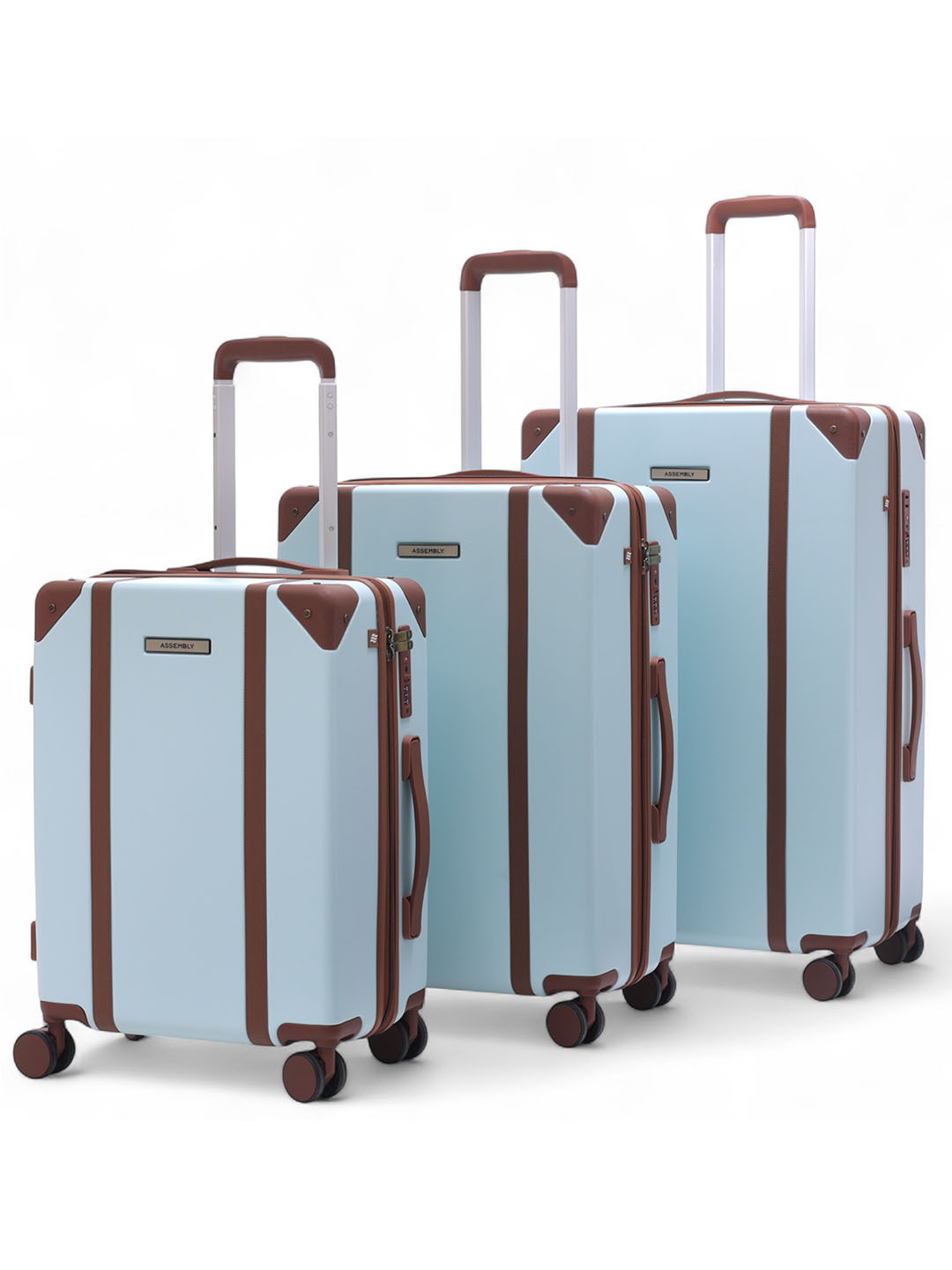 Vintage Combo | Cadet Blue | Set of 3 Hard Luggage
