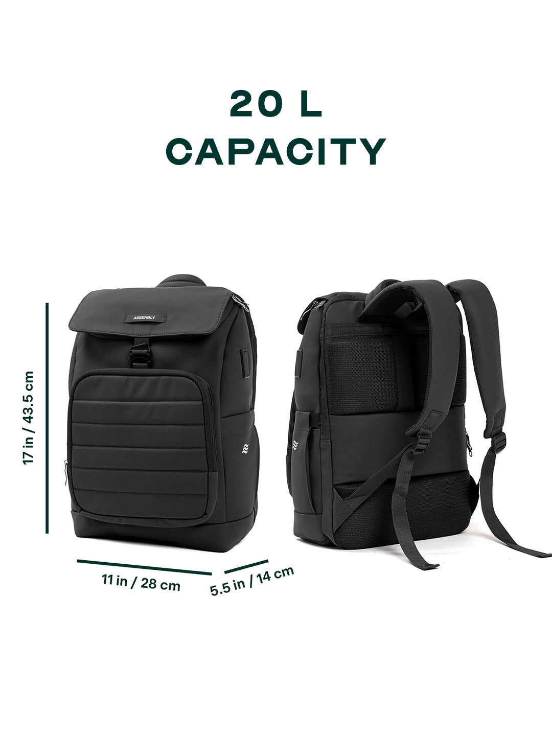 Stark Backpack | Black | Everyday Laptop Backpack