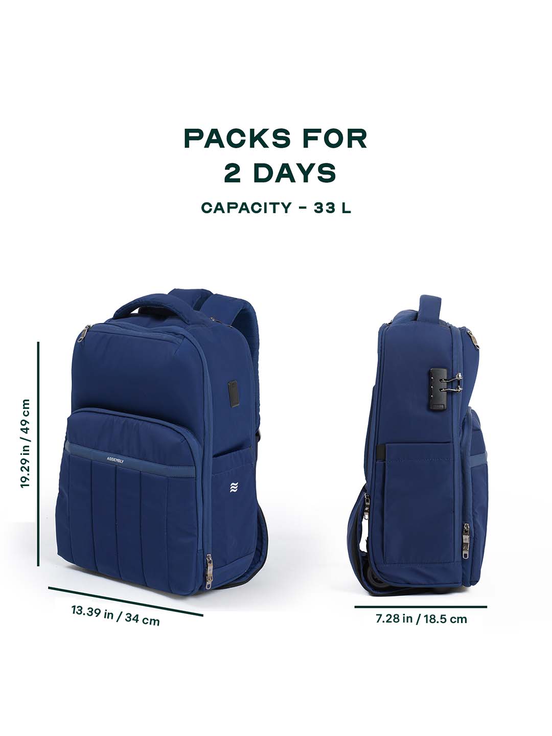 Buy Rover Trolley Backpack | Blue | Convertible Laptop Bag for Professionals – Trolley Backpacks Online in India | Assembly