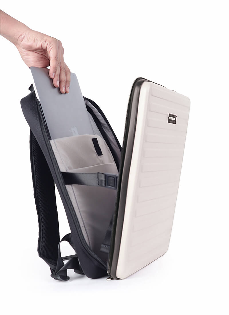 Edge | Ivory | Hardshell Laptop Backpack