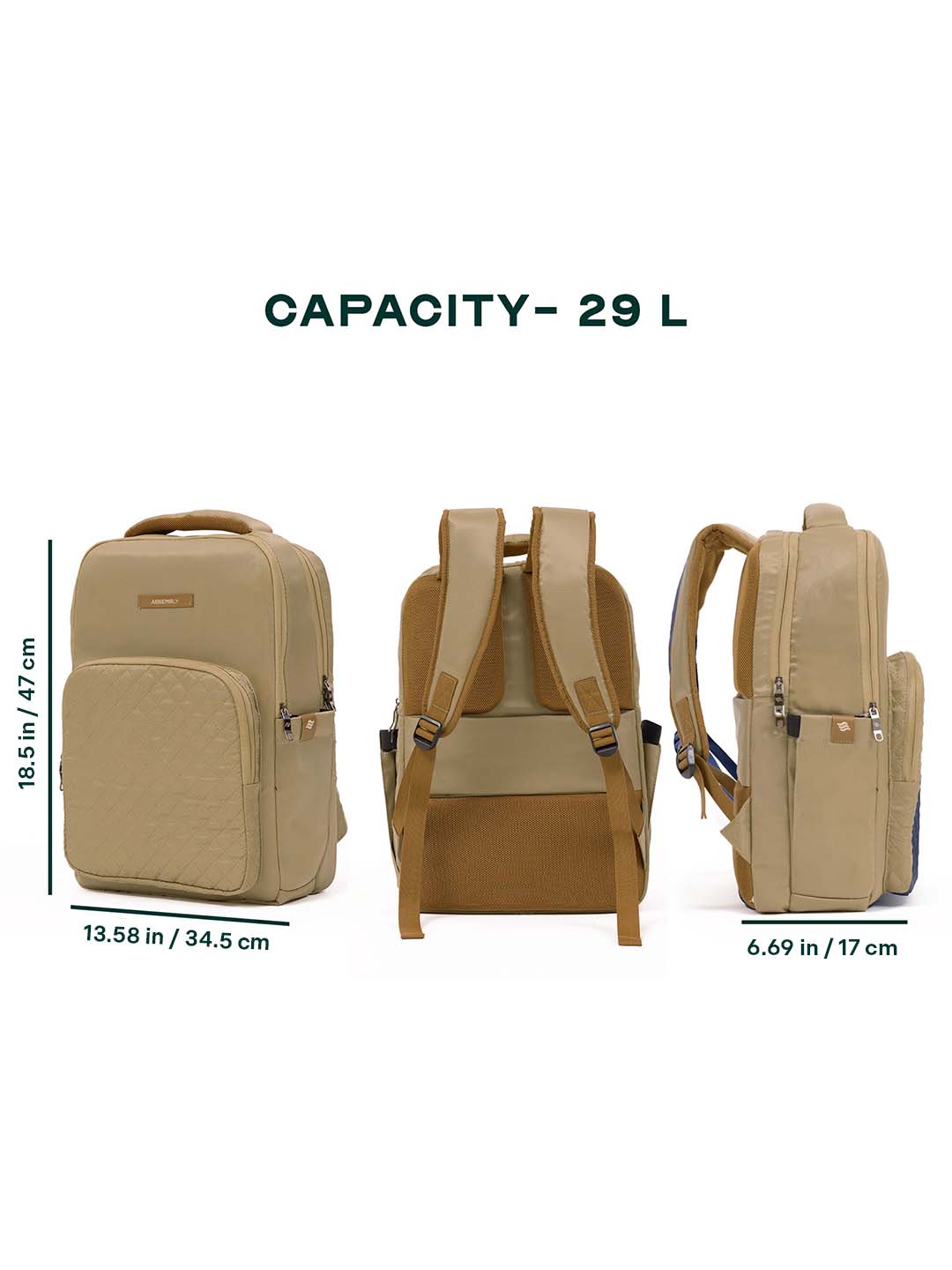 Buy Pixel Laptop Backpack | Beige | Everyday Travel Bag for Work & College – Backpacks Online in India | Assembly