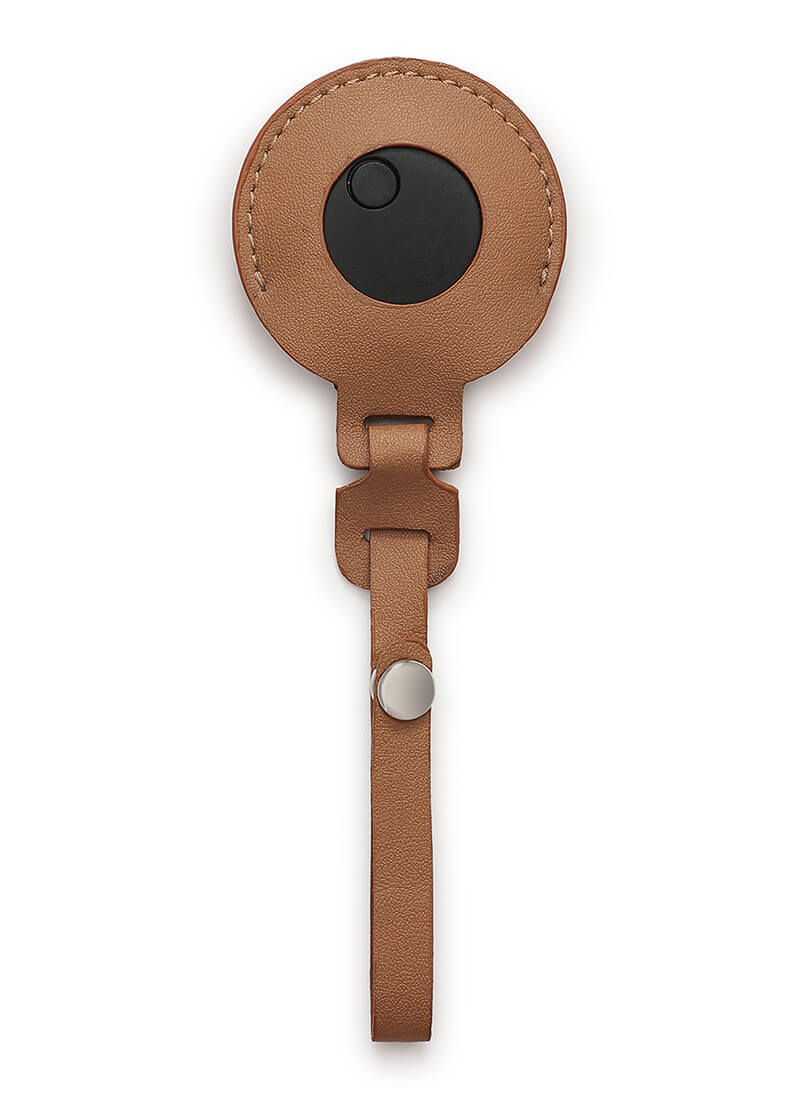 GPS Luggage Tracker Tag Brown | Compatible with iOS & Android