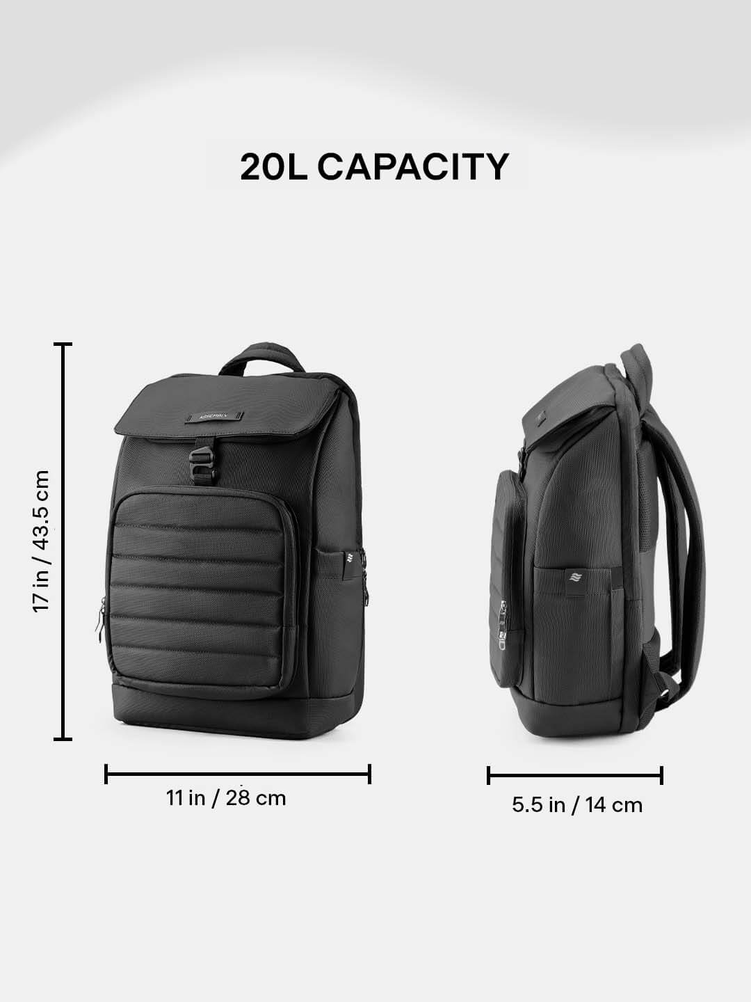 Stark Backpack | Black | Everyday Laptop Backpack