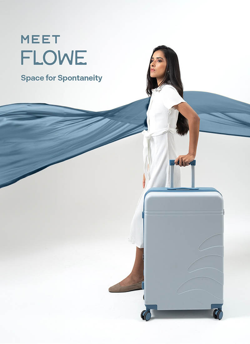 Flowe | Blue | Large Hard Luggage