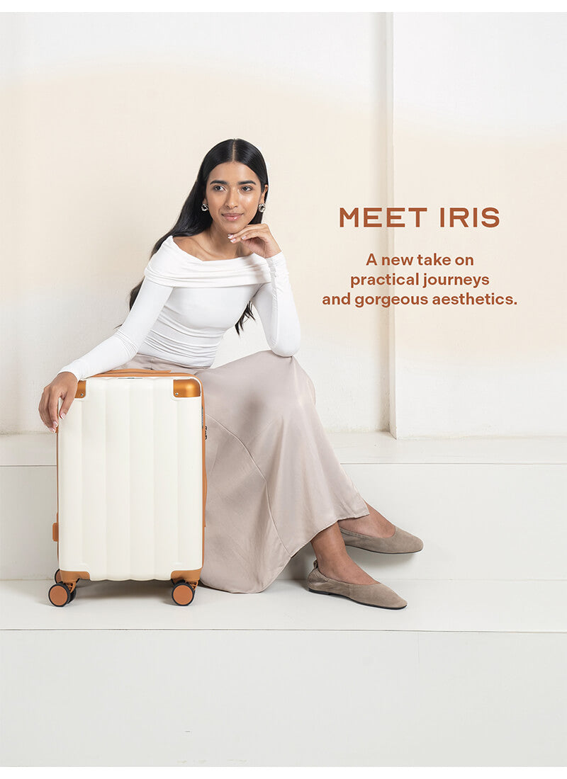 Iris | Beige | Cabin Hard Luggage