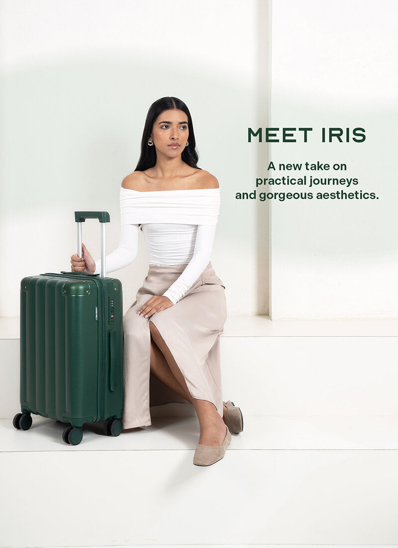 Iris | Green | Cabin Hard Luggage