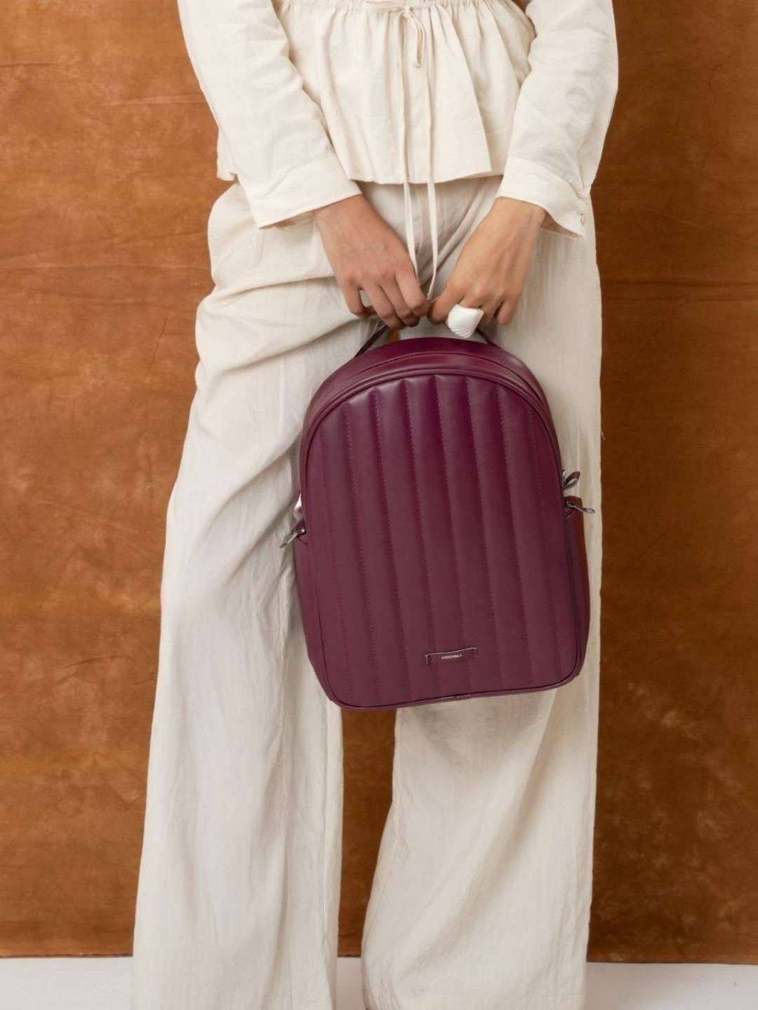 Conchita Quilted Backpack for Women & Girls Maroon