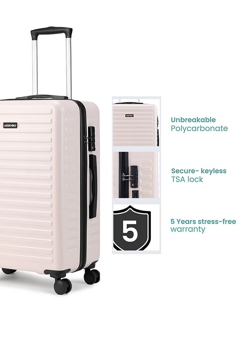 Stark Combo | Ivory | Medium+Large Hard Luggage