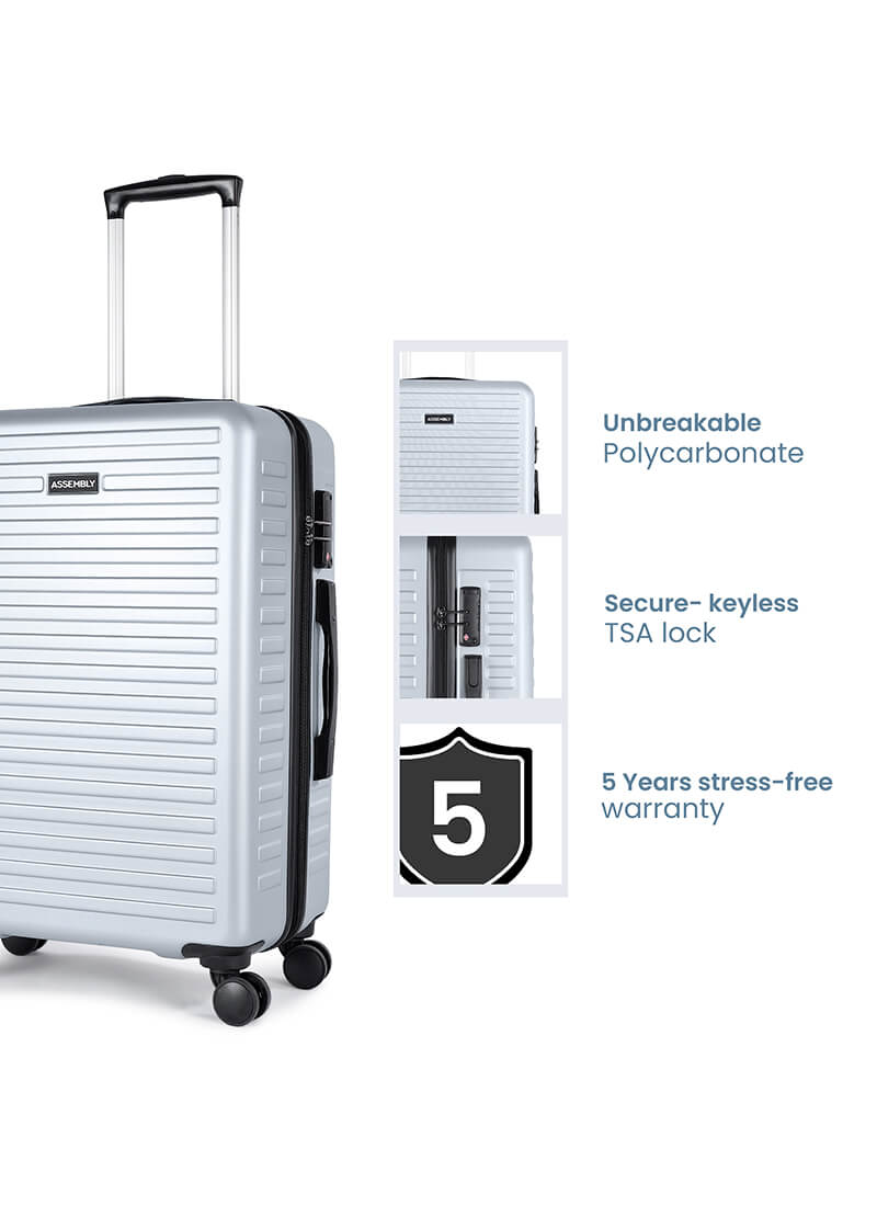 Stark Combo | Silver | Medium+Large Hard Luggage