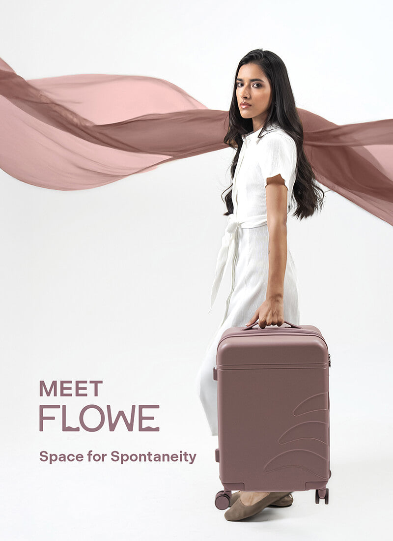 Flowe | Brown | Cabin Hard Luggage