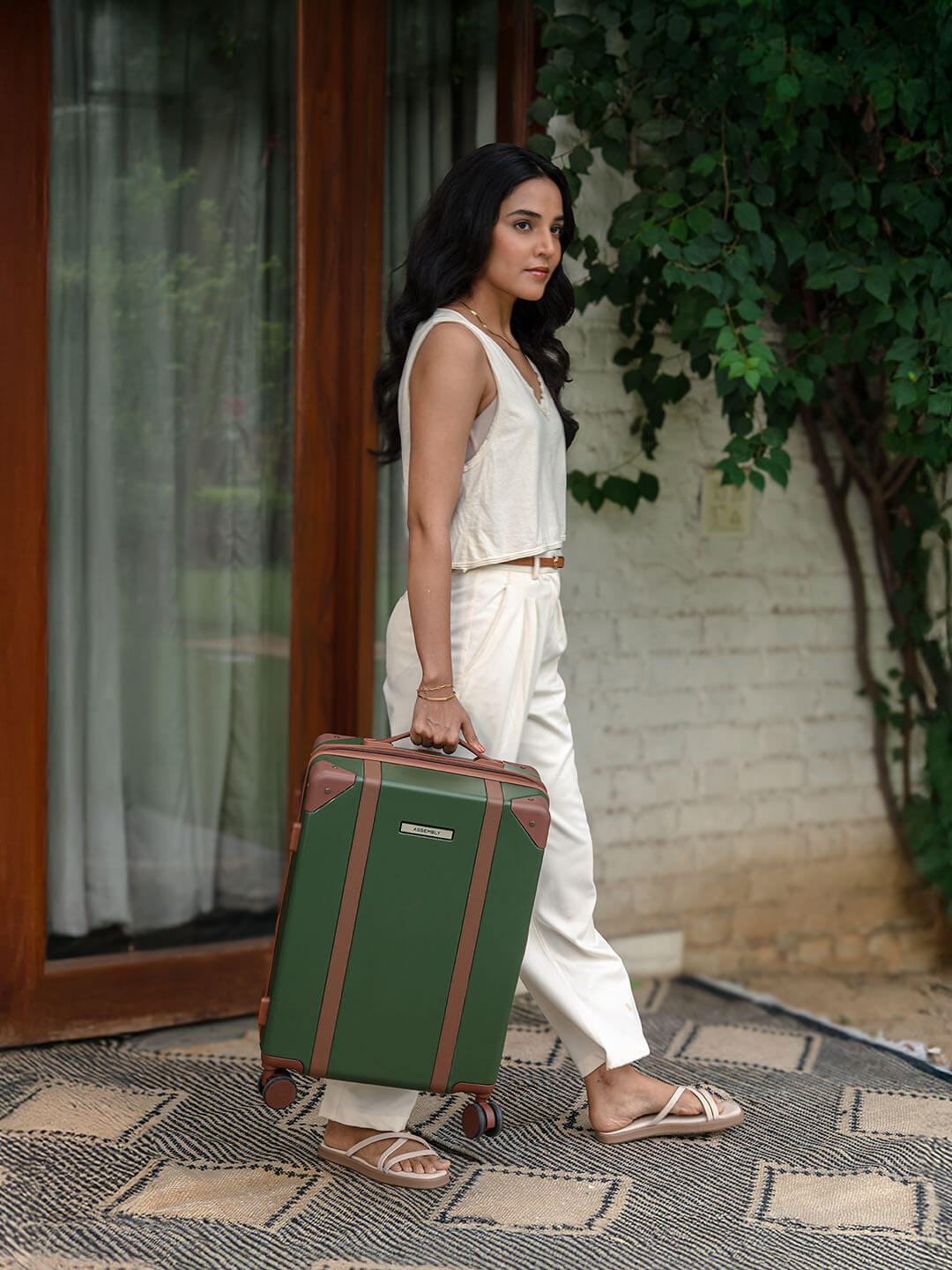 Vintage | Green | Cabin Hard Luggage