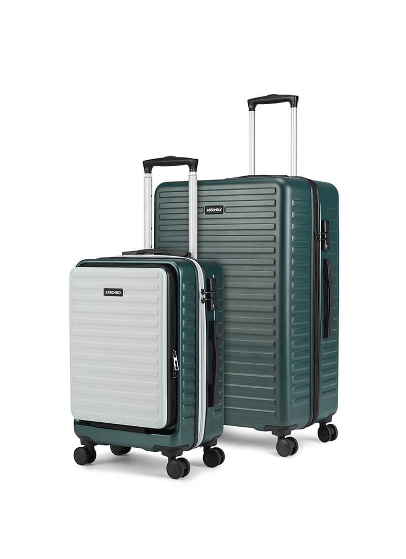 StarkPro Combo | Green/White | Cabin+Large Hard Luggage