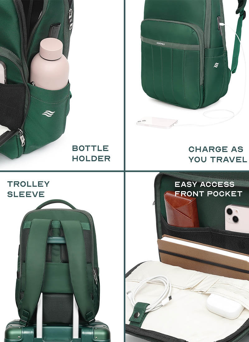 Rover Backpack | Green |  Everyday Laptop Backpack