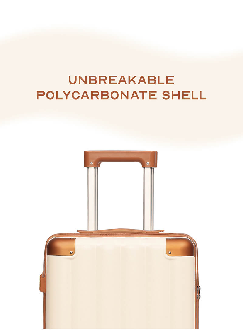 Iris | Beige | Large Hard Luggage