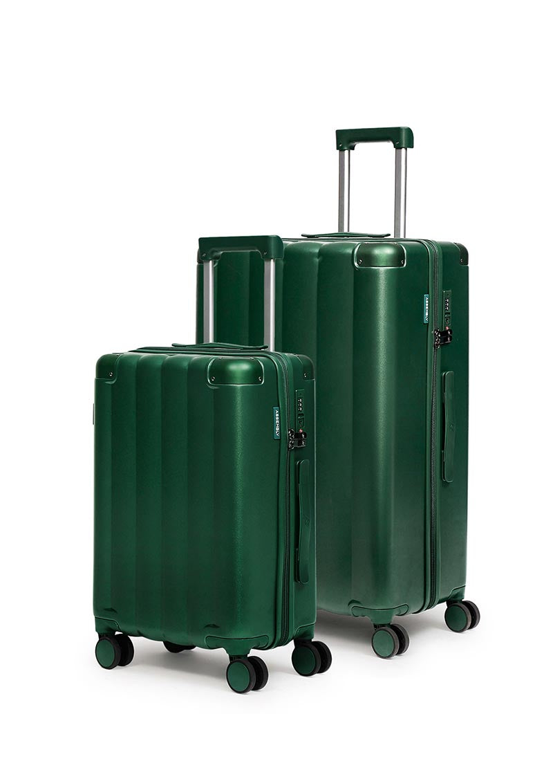 Iris Combo | Green | Cabin+Large Hard Luggage