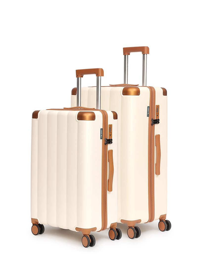 Iris Combo | Beige | Medium+Large Hard Luggage