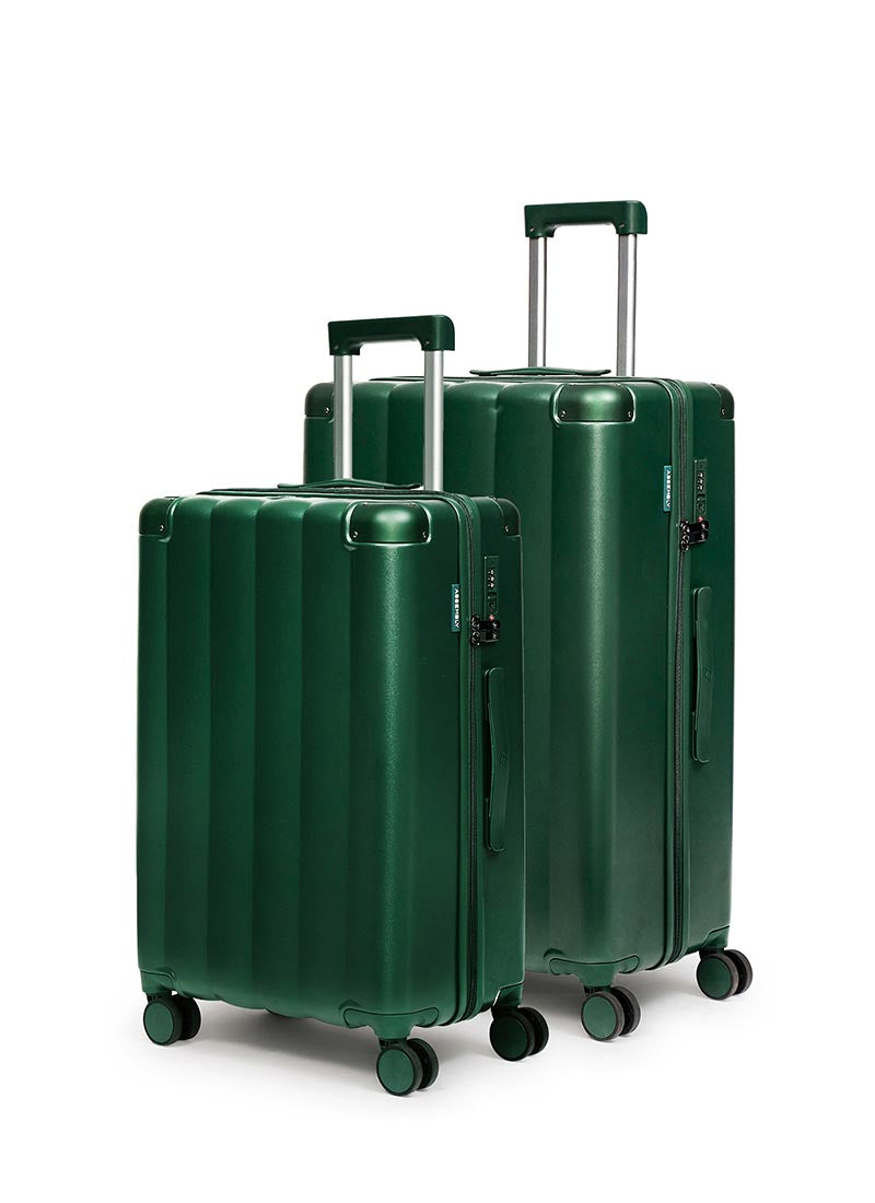 Iris Combo | Green | Medium+Large Hard Luggage