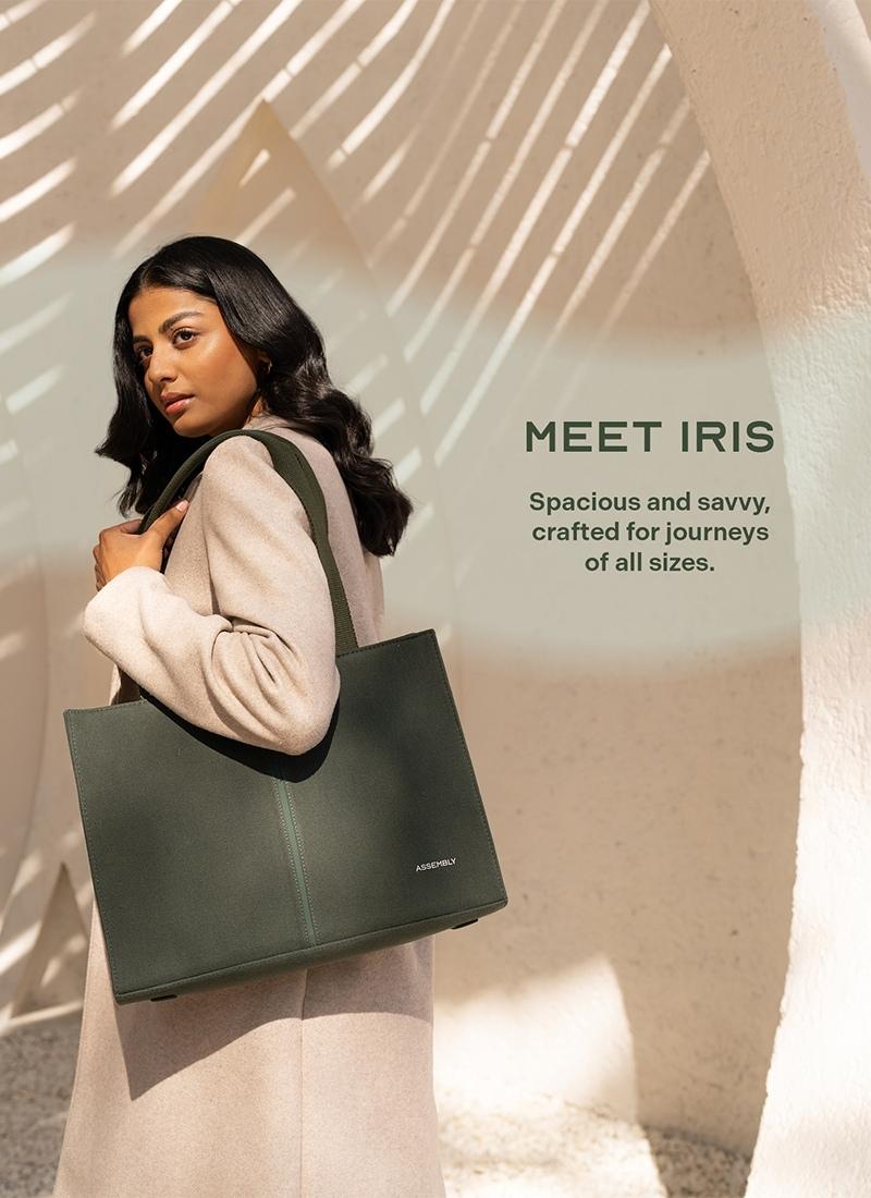 Iris Tote | Green |  Work Tote Bag