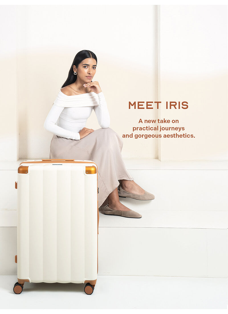 Iris | Beige | Large Hard Luggage